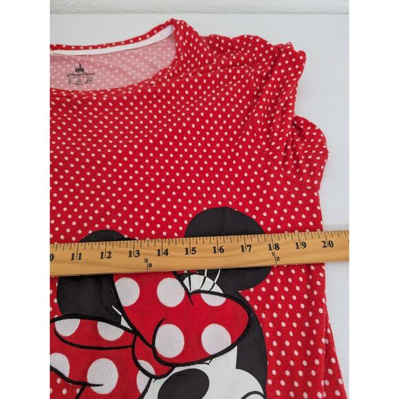 Disney Parks Womens Size XL Red Polka-dot Mini Mouse Disney World Short Sleeves - Picture 7 of 8